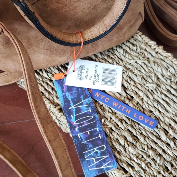 Cognac Mini Satchel Crossbody Shoulder Purse Fall - Picture 10 of 10